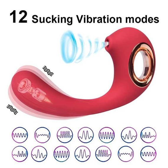 Кліторальний вакуумний вібростимулятор Dolphine Licker Vibe червоний — Вібратори | Зображення 1