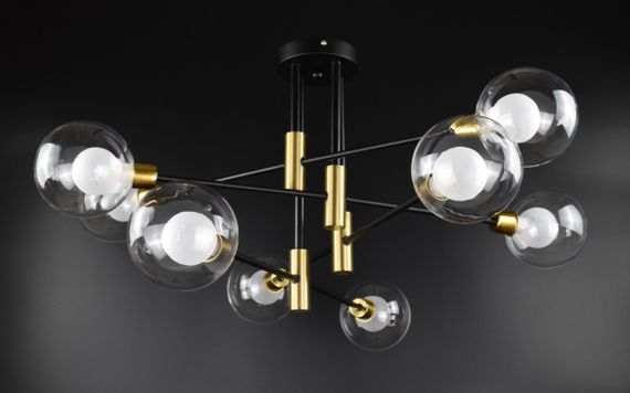 Люстра стельова на 8 лампочок 26421 Бронза 38х80х80 см.