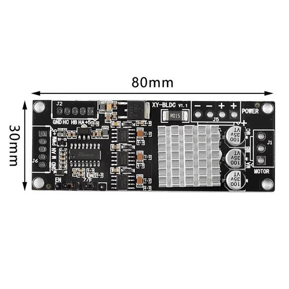 Плата контроллер бесщеточного трехфазного DC 12V-30V 200W XY-BLDC DC мотора | Зображення 3
