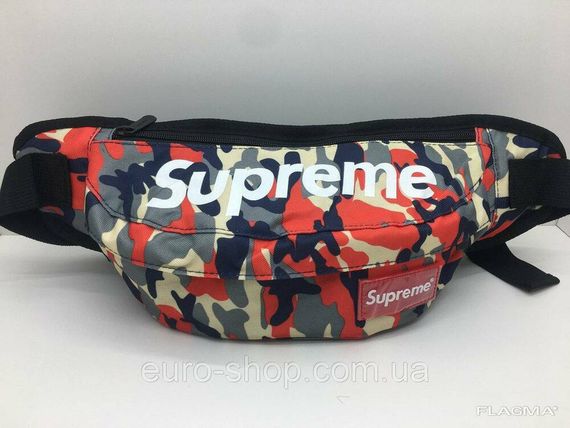Поясная сумка Supreme Красный камуфляж сумка на пояс | Зображення 3