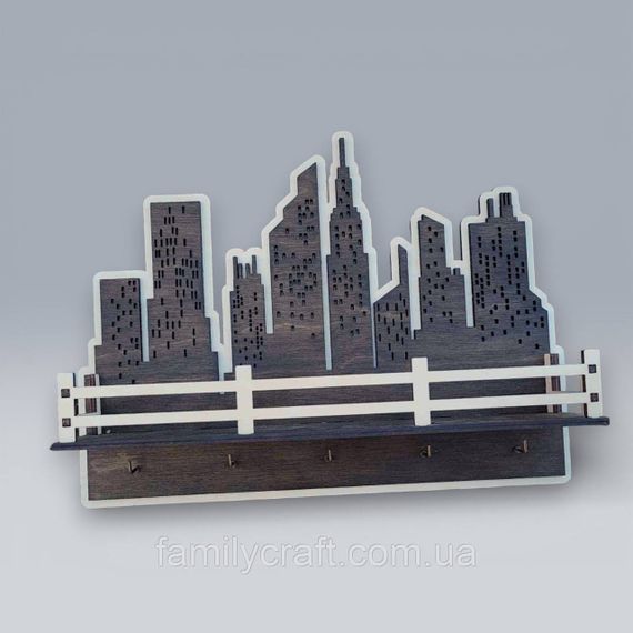 Настінна ключниця з дерева Дерев’яний органайзер для ключів Тримач для зберігання Персоналізація | Зображення 2