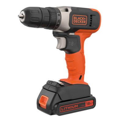 Шуруповерт Black&amp;Decker 18 В Li-Ion, 1.5Ah, 600 об/мин, 1,2 кг (BCD001C1)