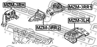 Подушка двигуна Mazda 3 03-06 Л., FEBEST (MZM3LH) | Зображення 2