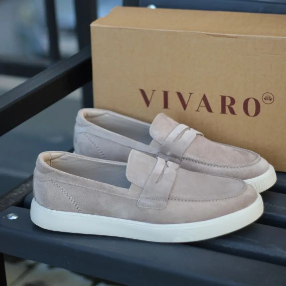 Мужские бежевые лоферы 45 размер | Зображення 5