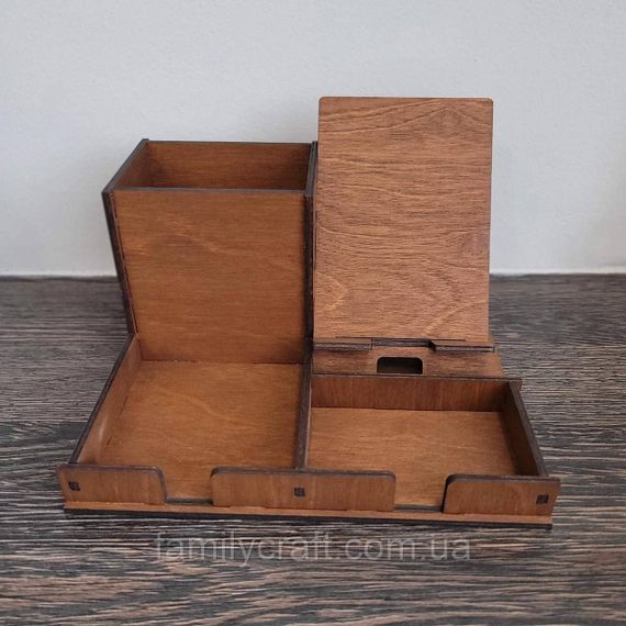 Органайзер офисный настольный для канцелярии с подставкой для телефона | Зображення 8