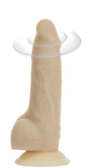 Фалоімітатор з вібрацією та ротацією Naked ADDICTION Chris 7″ Rotating & Vibrating Dong, пульт ДК | Зображення 1