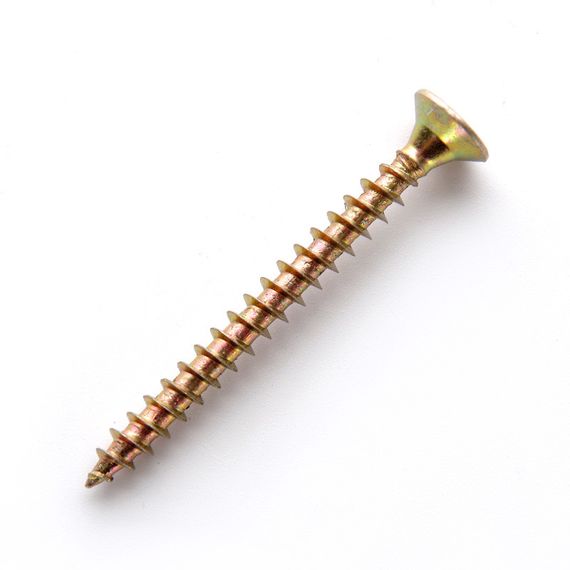 Саморіз універсальний 5,0*40 з потайною головкою цинк жовтий (пач 50 шт.) APRO 1015040-11