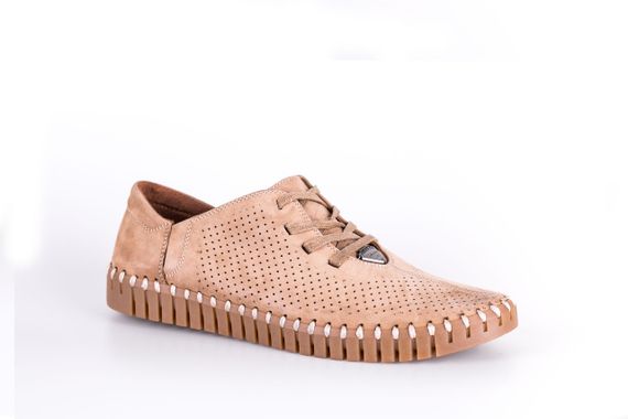 Мокасины Prime на шнуровках, бежевые 40 41 42 43 размер