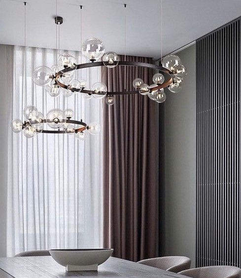 Люстра підвісна на 15 лампочок 26669 Чорний 30-80х80х80 см. | Зображення 3