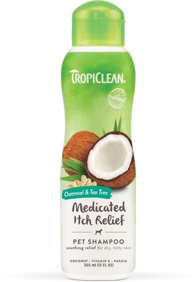 Шампунь для догляду за сухою шкірою у собак TropiClean Medicated Itch Relief, 355 мл