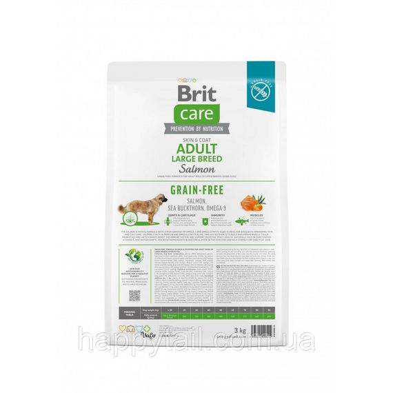Беззерновой корм Brit Care Grain-free Adult Large Breed для собак крупных пород, лосось, 3 кг | Зображення 4