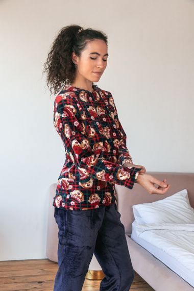 Піжама жіноча "Family look" Носи своє 52 Синій (p-12654-141733) | Зображення 7