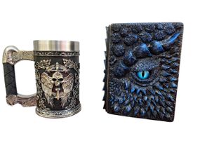 Подарунковий набір Кухоль 3D Меч у Черепі та Блокнот 3D «Книга Теней і Глубін»