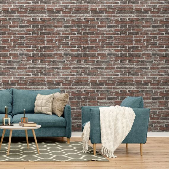 Самоклеюча 3D панель 3080x700x3мм Червона Катеринославська Цегла SW-00001761 | Зображення 5