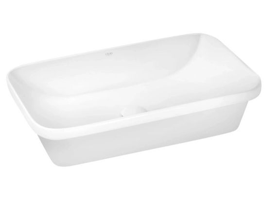 Комплект Qtap Scorpio: Раковина врізна прямокутна 615х390х150 мм White + Донний клапан PU02 (QT1411K491WN47291) | Зображення 3