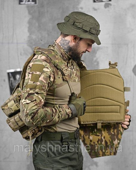 Плитоніска 4 швидких скидання з наплічником Cordura мультикам ДЛ63963 | Зображення 9