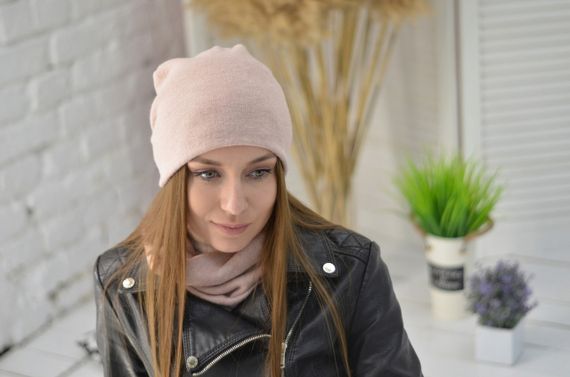 Шапка 4Profi пудра ангора размер L 21019 | Зображення 4