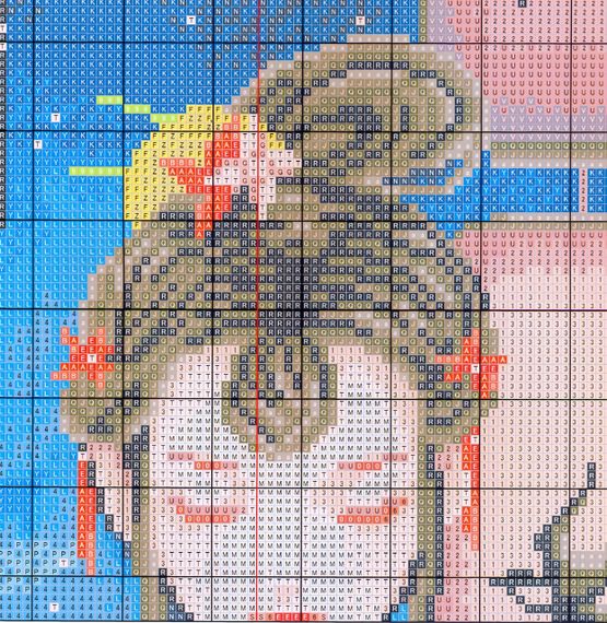 Набір для вишивання хрестиком за нанесеною на канву схемою "Tang Costume Beauty1". AIDA 14CT printed, 50*50 см | Зображення 3