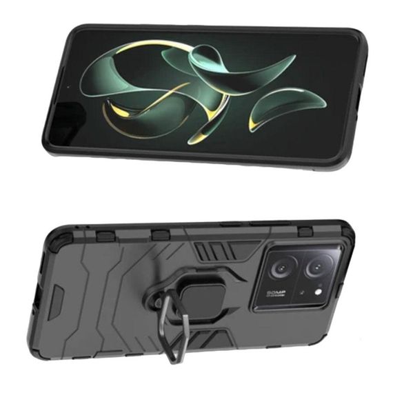 Чехол бампер Primolux Ring Armor для Xiaomi 13T / Xiaomi 13T Pro / Xiaomi Redmi K60 Ultra - Black | Зображення 4