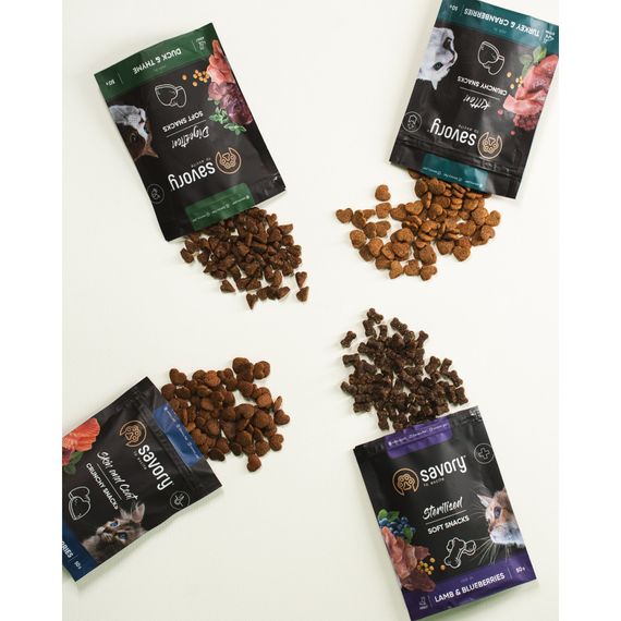 Хрусткі ласощі Savory для здоров’я шкіри та шерсті, лосось і малина | Зображення 5