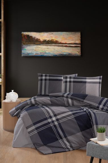 Комплект постільної білизни First Choice Flanel 200×220 см Veldor  Navy Blue
