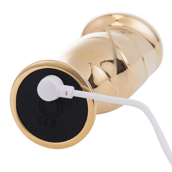 Вібромасажер простати LOCKINK SEVANDA Hercules, золотистий, 10 режимів, пульт ДК, знімна присоска | Зображення 4