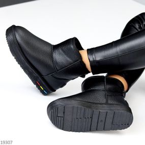 Молодежные черные низкие угги натуральная кожа флотар 41