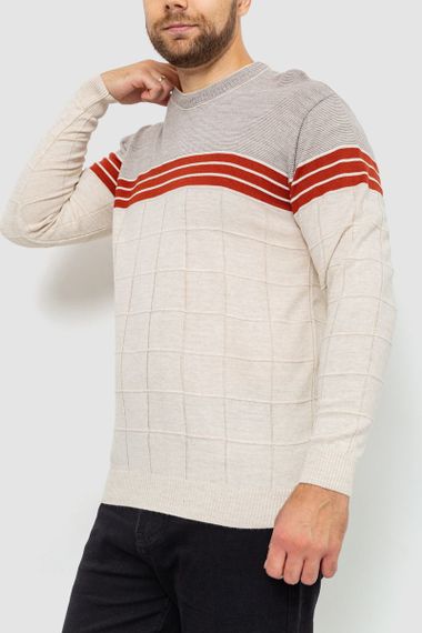 Светр чоловічий, колір світло-бежевий, 161R884 | Зображення 2