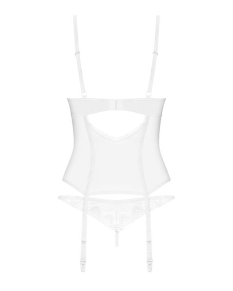 Корсет Obsessive Alissium corset & thong, XS/S, гнучкі кісточки, відкрита спина, стрінги в комплекті sexstyle | Зображення 6