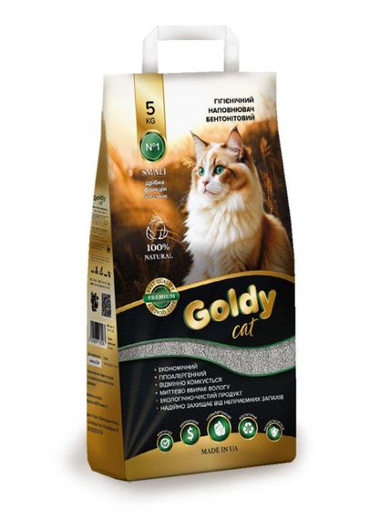 Наповнювач бентонітовий Goldy Cat Premium Big (велика фракція 3,6-6 мм) для котячого туалету, 5 кг | Зображення 2