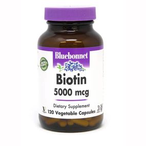 Биотин Bluebonnet Nutrition Biotin 5000 mcg 120 Veg Caps BLB0448