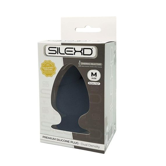 Анальна пробка SilexD (Model 1 size M) двошарова, силікон + Silexpan, діаметр 6,2 см sexstyle | Зображення 2