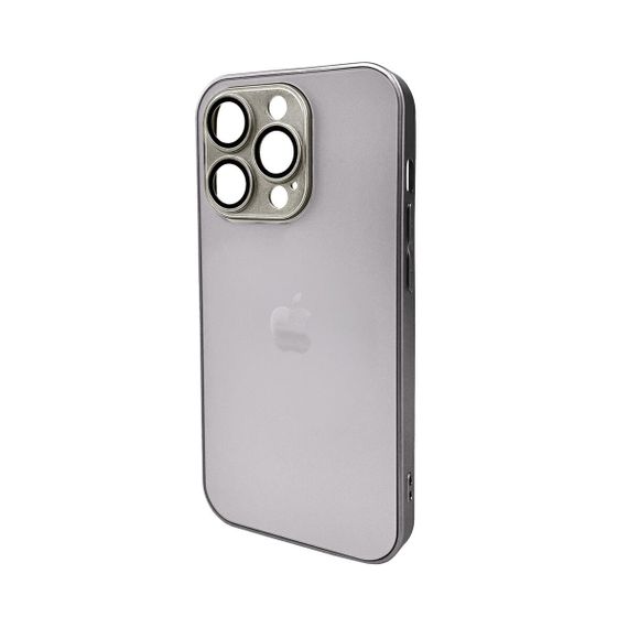 Чохол для смартфона AG Glass Matt Frame Color Logo for Apple iPhone 15 Pro Titanium Grey