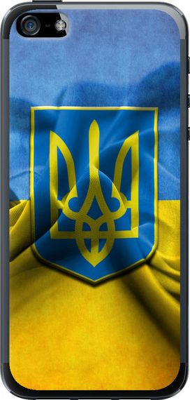 Чехол на iPhone 5s Флаг и герб Украины 1 "375u-21-17620"