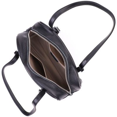 Сумка Vintage Со съемными ручками из натуральной кожи Черная (22078) | Зображення 9
