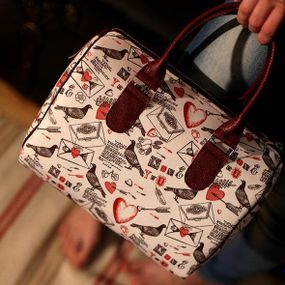 Сумка бочонок Barrel Почтовые голуби 28x18x17 см (SB_15L004_BOR)