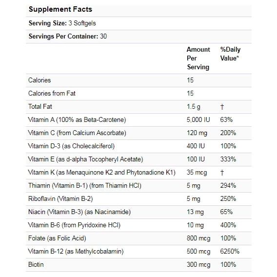 Витамины для беременных NOW Foods Prenatal Gels + DHA 90 Softgels NOW-03809 | Зображення 5