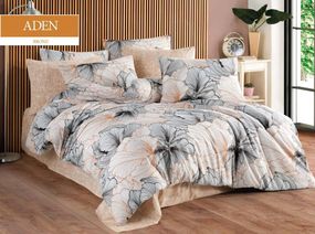 Постільна білизна EVA Ranforce 200 х 220 см. Aden Bronz