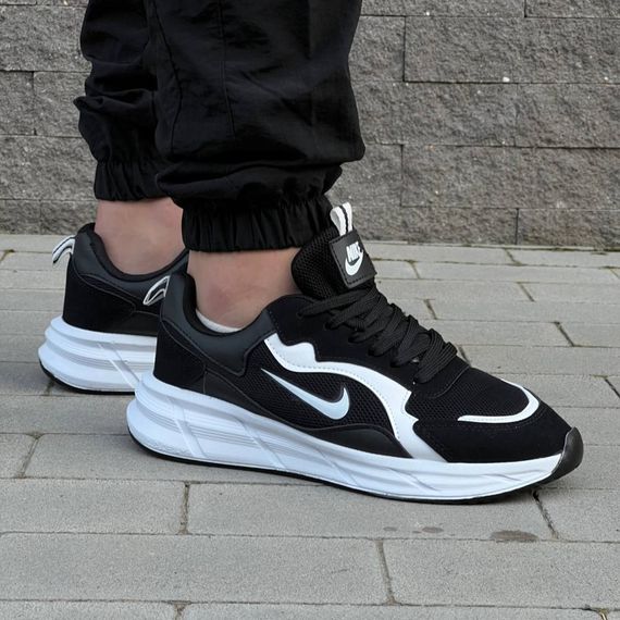 Кросівки Nike матеріал текстиль/замш колір чорний, білий | Зображення 4