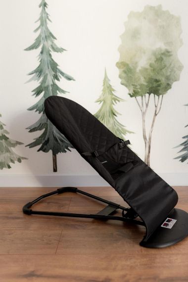 Дитячий шезлонг (крісло-гойдалка)  для новонароджених дуга з іграшками в подарунок Чорний | Зображення 6