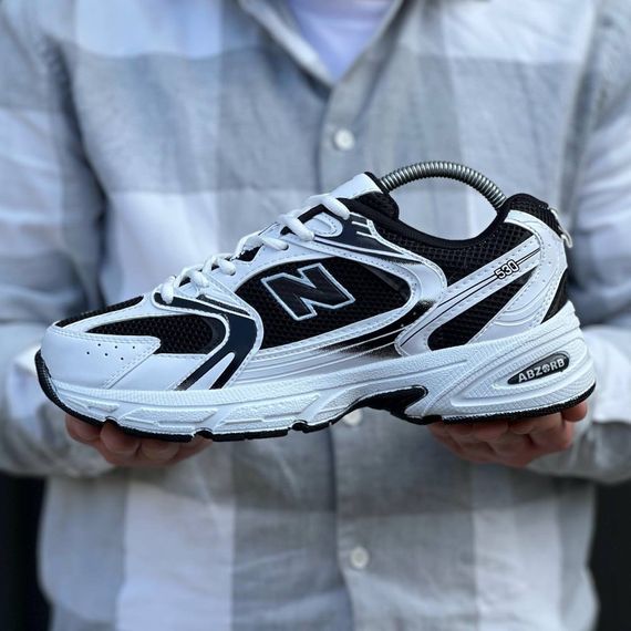 Кросівки весна-літо New Balance колір білий/чорний | Зображення 1