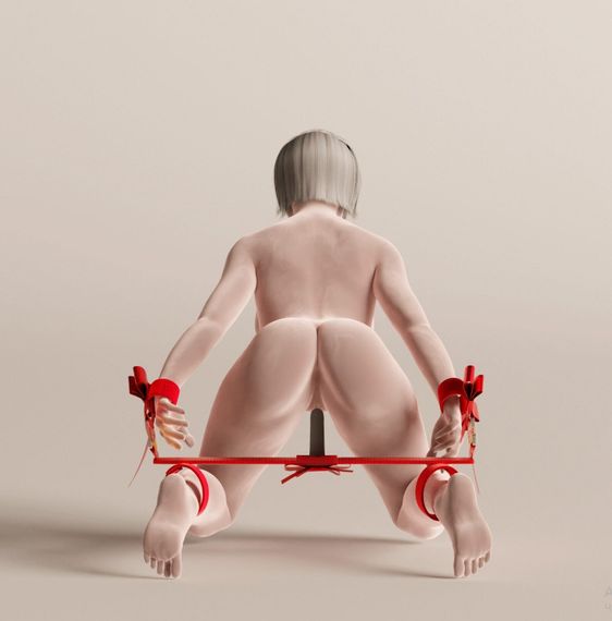 Монтажний аксесуар UPKO для фалоімітатора на розпірну планку, червоний sexstyle | Зображення 2