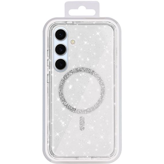 Чехол TPU Eclipse Sparkle (MagFit) для Samsung Galaxy S25 / S24 Transparent | Зображення 1