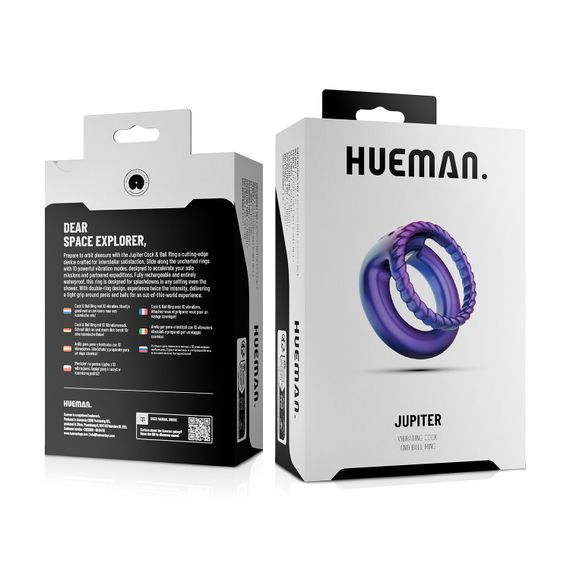 Ерекційне віброкільце Hueman - Jupiter Vibrating Cock and Ball Ring | Зображення 7