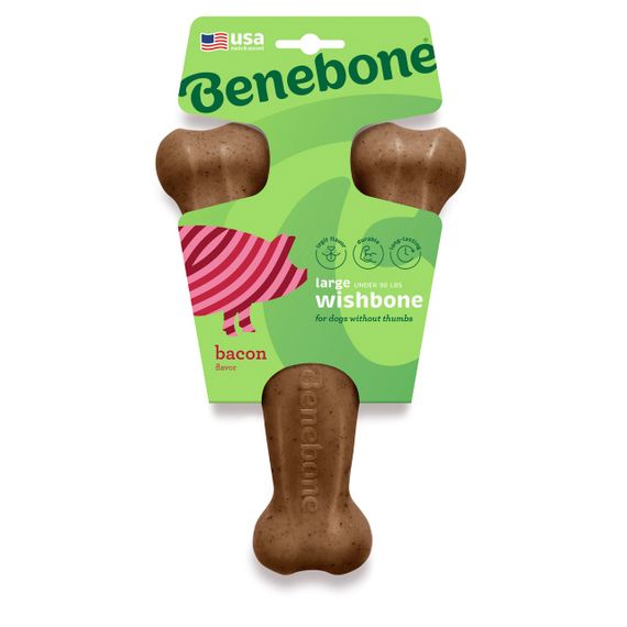 Іграшка для собак зі смаком бекону Benebone Wishbone Bacon, 21 см | Зображення 2