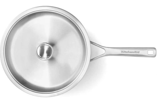 Сотейник со стеклянной крышкой KitchenAid MSS СС003251-001 24 см 3.1 л серебристый | Зображення 1