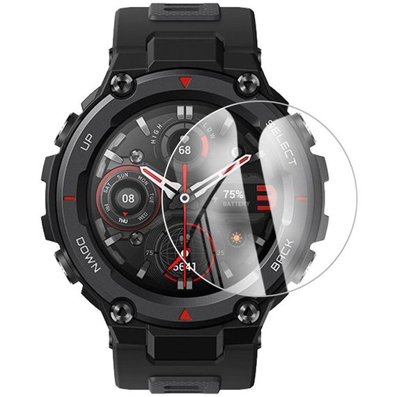 Полимерная пленка 3D (full glue) (тех.пак) для Xiaomi Amazfit T-Rex Pro Прозрачный