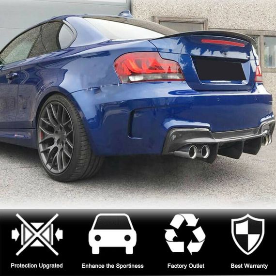 Дифузор заднього бампера (для 1M E82, Карбон) для BMW 1 серія E81/82/87/88 2004-2011 рр | Зображення 2