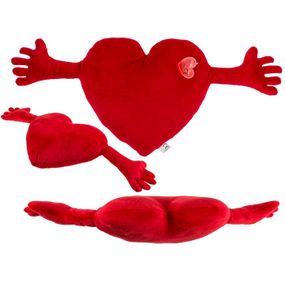 М'яка іграшка серце Red Plush Heart With Arms, 70 см