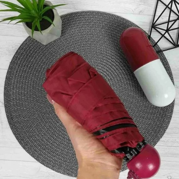Capsule umbrella / Капсульна парасолька / Кишенькова парасолька / Парасолька легка. VN-769 Колір: червоний | Зображення 4